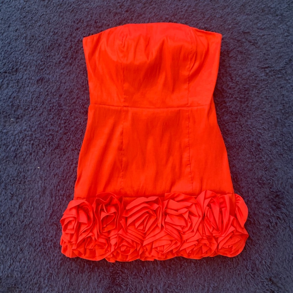 Strapless mini dress